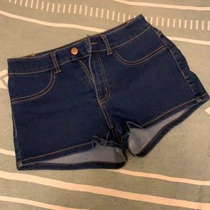 Dark wash shorts
